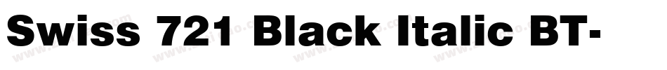 Swiss 721 Black Italic BT字体转换